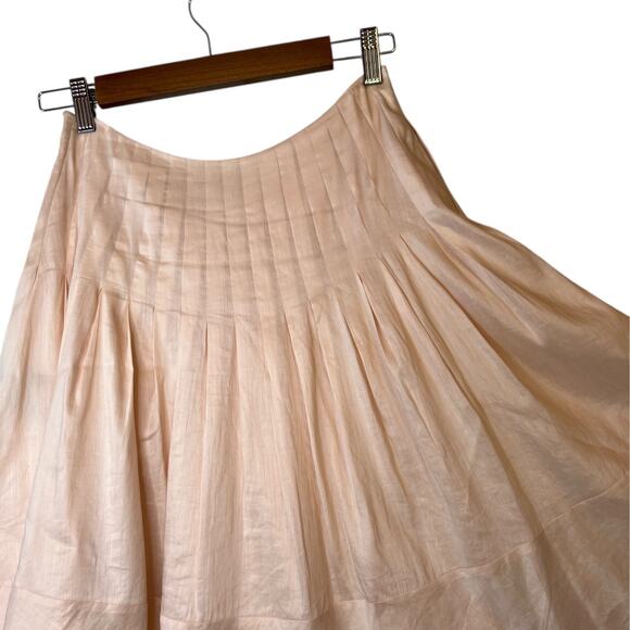 RALPH LAUREN Black Label Silk Blend Pleated Skirt in Soft Pink Women's Size 4 - Picture 5 of 11